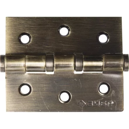 Петля универсальная ЗУБР "ЭКСПЕРТ", 2 подшипника, цвет ст. латунь (AB), с крепежом, 75х63х2,5мм, 2 шт 37601-075-5 купить в Нижневартовске