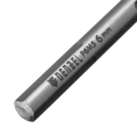 Сверло спиральное по металлу Denzel 6 х 139 мм, Р6М5, Golden Tip, удлиненное, 718256 купить в Нижневартовске