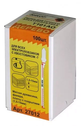 Пилка для электролобзика T101 AO HCS 1шт/100 Энкор 27012 купить в Нижневартовске