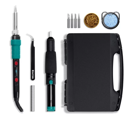 KRAFTOOL KS-15, 14-в-1 цифровая мини-паяльная станция, 90-480°С, 145 Вт, в кейсе 55346 купить в Нижневартовске