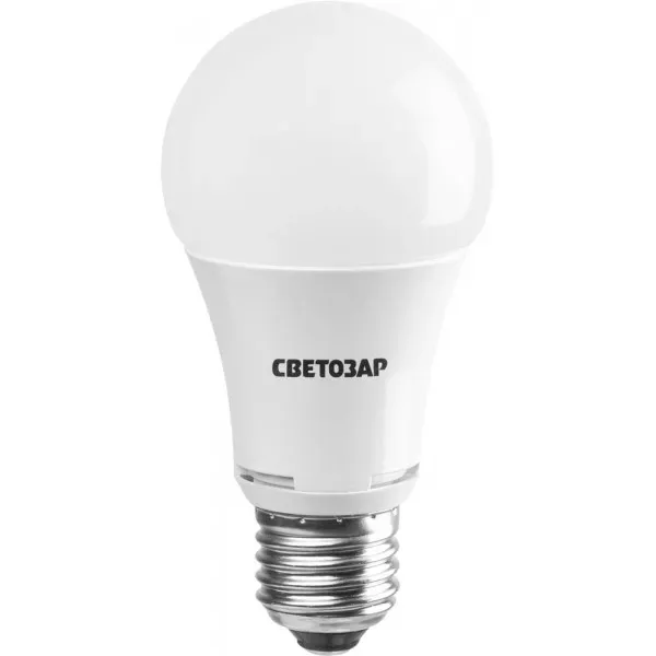 Лампа СВЕТОЗАР светодиодная "LED technology", цоколь E27(стандарт), яркий белый свет (4000К), 220В, 10Вт (75) 44508-75_z01 купить в Нижневартовске