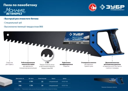 Ножовки по пенобетону БЕТОНОРЕЗ серия ПРОФЕССИОНАЛ купить в Нижневартовске