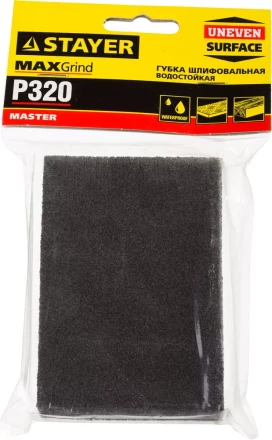 Губка шлифовальная STAYER "MASTER" четырехсторонняя, зерно - оксид алюминия, Р320, 100 x 68 x 26 мм. 3560-4 купить в Нижневартовске