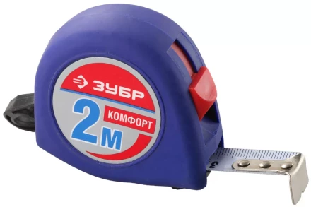 Рулетка ЗУБР "СТАНДАРТ", корпус с резиновым напылением, 2м/16мм 34016-2 купить в Нижневартовске