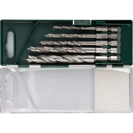 Набор сверл по дереву, KRAFTOOL 29402-H5, 5шт(4-10мм), двухленточных, спиральных, с шестригранным хвостовиком 29402-H5 купить в Нижневартовске