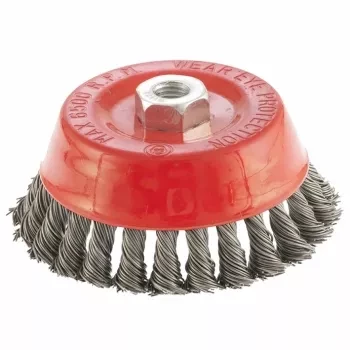 Щетка для УШМ, 125 мм, М14, "чашка", крученая проволока 0,8 мм  MTX 74625 купить в Нижневартовске