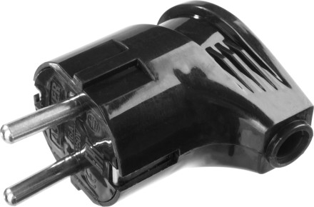 Вилка MAXElectro электрическая, 16А/220В, угловая, с заземлением, черная, STAYER 55161-B купить в Нижневартовске