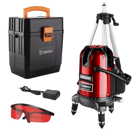 Уровень лазерный LL57 SET7 DEKO, 065-0294, в пластиковом кейсе со штативом купить в Нижневартовске