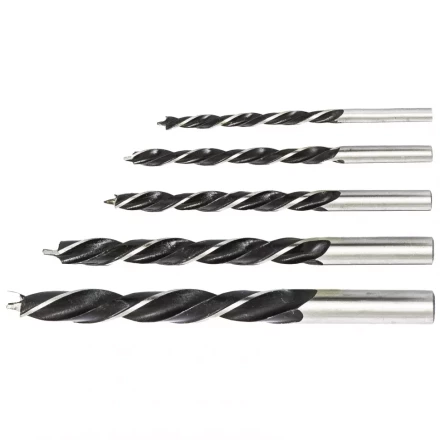 Набор сверл по дереву 4-5-6-8-10 мм 5 штук цилиндрический хвостовик СИБРТЕХ 702205 купить в Нижневартовске