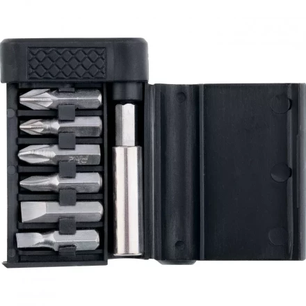 Набор бит магнитный адаптер для бит сталь 45Х  7предметов  пластиковый бокс SPARTA 13945 купить в Нижневартовске