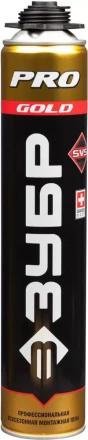 Пена ЗУБР &quot;GOLD PRO&quot; профессиональная, монтажная, пистолетная, всесезонная, 750мл 41155 купить в Нижневартовске