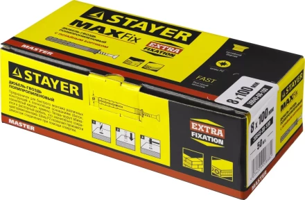 Дюбель-гвоздь полипропиленовый, потайный бортик, 8 x 100 мм, 50 шт, STAYER Master 30645-08-100 30645-08-100 купить в Нижневартовске