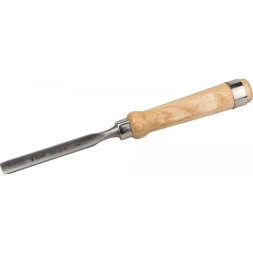 Стамеска-долото ЗУБР "ЭКСПЕРТ" полукруглая с деревянной ручкой, хромованадиевая сталь, 14мм 1822-14_z01