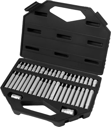 Набор бит HEX, TORX, SPLINE, хвостовик-шестигранник 1/2",CrV, 42шт  STELS 11318 купить в Нижневартовске