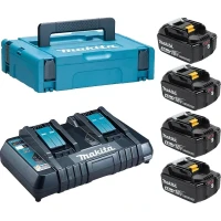 Набор 4 аккумулятора Makita BL 1840B 198489-5, 4 Ач и Зарядное устройство DC 18 RD в MakPac