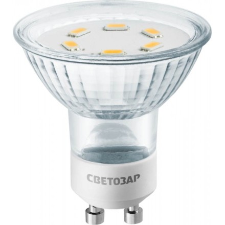Лампа СВЕТОЗАР светодиодная &quot;LED technology&quot;, цоколь GU10, яркий белый свет (4000К), 220В, 3Вт (25) 44565-25_z01 купить в Нижневартовске