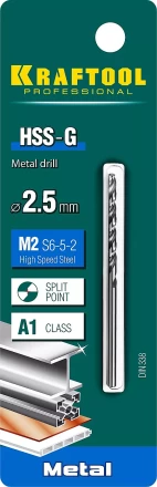 Сверла по металлу HSS-G Оберон 29651-2.5 купить в Нижневартовске