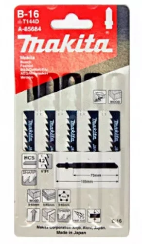 Пилки для лобзика Makita B-16 A-85684 (дерево, ДСП, PVC) купить в Нижневартовске