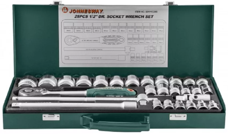 Набор головок торцевых 1/2"DR 8-34мм 28предметов S04Н4728S Jonnesway 47534 купить в Нижневартовске