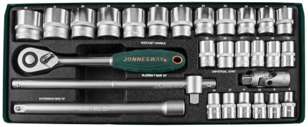 Набор головок торцевых 1/2&quot;DR 8-34мм 28предметов S04Н4728S Jonnesway 47534 купить в Нижневартовске