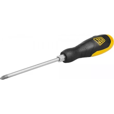 Отвертка JCB, хромомолибденовая сталь S2, двухкомпонентная рукоятка, магнитный наконечник, PZ №2х125мм JSD009 купить в Нижневартовске