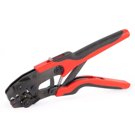 Пресс-клещи КВТ СТВ+5 с 5 матрицами МПК для опрессовки разъемов, втулочных, изолированных и неизолированных наконечников (набор) (89227) купить в Нижневартовске