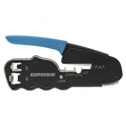 Клещи для обжима телефонных и компьютерных клемм Gross RJ45 8P и RJ11/12 6P 17723 купить в Нижневартовске