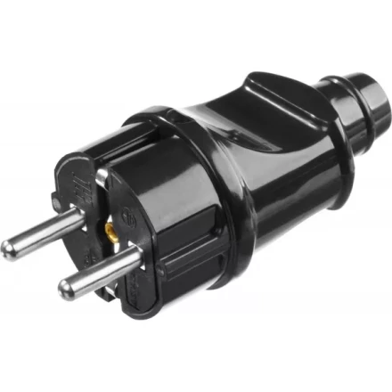 Вилка MAXElectro электрическая, 16А/220В, с заземлением, черная, STAYER 55160-B купить в Нижневартовске