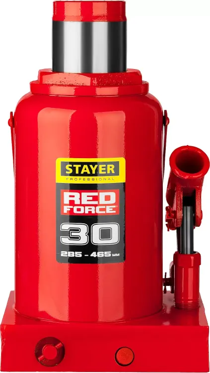 Домкрат гидравлический бутылочный "RED FORCE", 30т, 285-465 мм, STAYER 43160-30 43160-30_z01 купить в Нижневартовске
