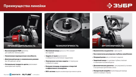 ЗУБР d 125 мм, 1200 Вт, 30 мм, штроборез (бороздодел) (ЗШ-30-1205 Т) купить в Нижневартовске