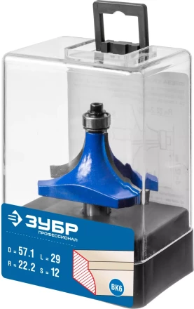 ЗУБР 57.1 x 29 мм, радиус 22 мм, фреза кромочная калевочная №1, Профессионал (28701-57.1) купить в Нижневартовске