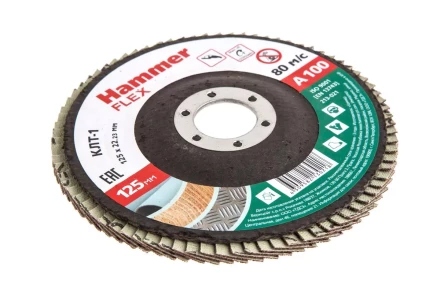 Круг Лепестковый Торцевой (КЛТ) HAMMER КЛТ 1 Ф125х22 Р100 213-021 купить в Нижневартовске