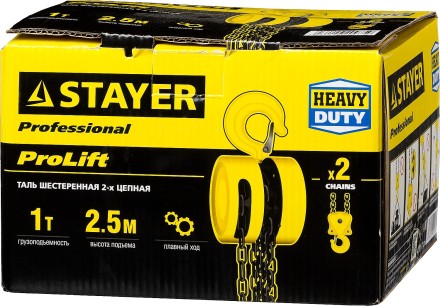 Таль цепная &quot;PROLift&quot; шестеренная, STAYER Profi 4308-1, 1т / 2,5м 4308-1_z01 купить в Нижневартовске