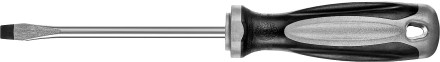 Отвертка MIRAX 25095-06-10, закаленный стержень, двухкомпонентная рукоятка, SL6x100мм 25095-06-10 купить в Нижневартовске
