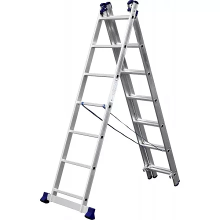 Лестница СИБИН универсальная, трехсекционная со стабилизатором, 7 ступеней 38833-07 купить в Нижневартовске
