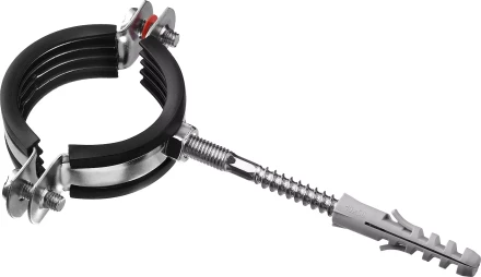 ЗУБР 1 1/2, цинк, 1 шт, трубный хомут с сантехнической шпилькой и дюбелем (37866-47-52) купить в Нижневартовске