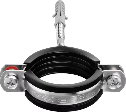 ЗУБР 1 1/2, цинк, 1 шт, трубный хомут с сантехнической шпилькой и дюбелем (37866-47-52) купить в Нижневартовске