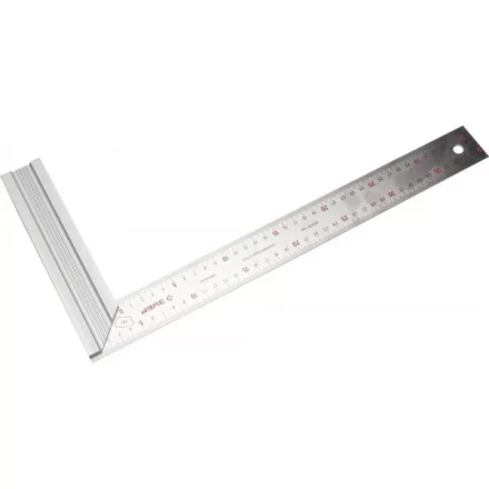 Угольник ЗУБР "ЭКСПЕРТ" столярный, усиленная алюминиевая рукоятка, нержавеющее полотно 37мм, длина 400мм 34394-40 купить в Нижневартовске