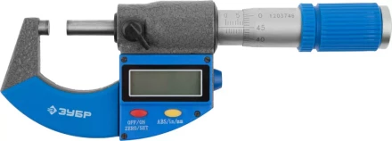Микрометр ЗУБР "ЭКСПЕРТ" гладкий цифровой, МКЦ 25, диапазон 0-25мм, шаг измерения 0,001мм 34482-25_z01 купить в Нижневартовске