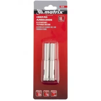 Сверло алмазное по керамограниту 12 х 67 мм 3-гранный хвостовик 2 штук MATRIX 726123 купить в Нижневартовске