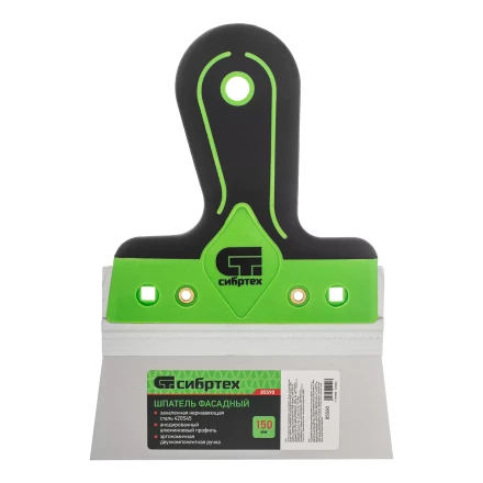 Шпатель фасадный Сибртех, нержавеющая сталь 420S45, 150 мм, 2-компонентная ручка, 85590 купить в Нижневартовске