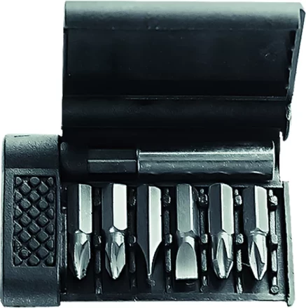 Набор бит, магнитный адаптер для бит, сталь 45Х, 7 предм., в пласт. боксе  SPARTA 113945 купить в Нижневартовске