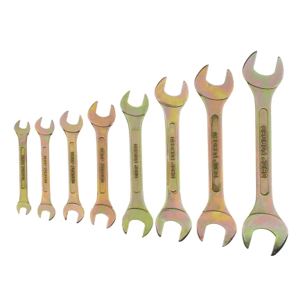 Набор ключей рожковых 6-22 мм, 8 шт, желтый цинк Сибртех 15280 купить в Нижневартовске