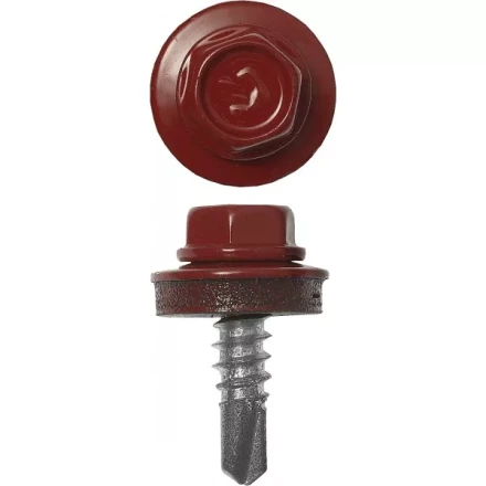 Саморезы ЗУБР "ПРОФЕССИОНАЛ" окраш., RAL 3003 рубин.-красн., для крепл. кров. матер. к металл. констр., 5.5x25мм, 420шт 4-300315-55-025-3003 купить в Нижневартовске