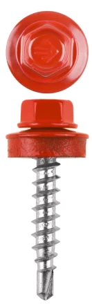 Саморезы ЗУБР "ПРОФЕССИОНАЛ" окраш., RAL 3003 рубин.-красн., для крепл. кров. матер. к дерев. обреш., 4.8x29мм, 400шт 4-300315-48-029-3003 купить в Нижневартовске