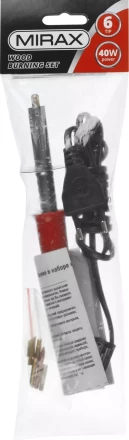 Прибор для выжигания MIRAX с набором насадок, 40 Вт, 6шт 55430-H6 купить в Нижневартовске