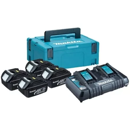Набор 4 аккумулятора Makita BL 1850B 198312-4, 5 Ач и Зарядное устройство DC 18 RD в MakPac купить в Нижневартовске