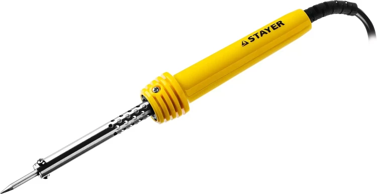 Паяльник MAXTerm с пластмассовой рукояткой, жало - конус, STAYER 55305-30, 30 Вт 55305-30 купить в Нижневартовске