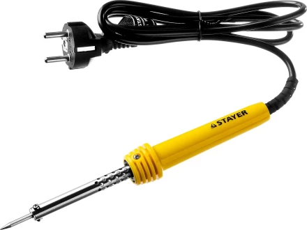 Паяльник MAXTerm с пластмассовой рукояткой, жало - конус, STAYER 55305-30, 30 Вт 55305-30 купить в Нижневартовске