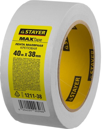 Малярная лента STAYER &quot;MASTER&quot;, креповая, 38мм х 40м 1211-38 купить в Нижневартовске